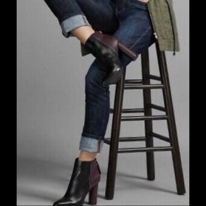 Cabi Bisset colorblock heeled boots